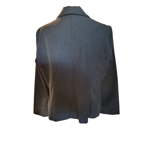 VINTAGE Sag Harbor Gray Womens Blazer 12 Retro office‎ siren boardroomcore - Picture 3 of 6